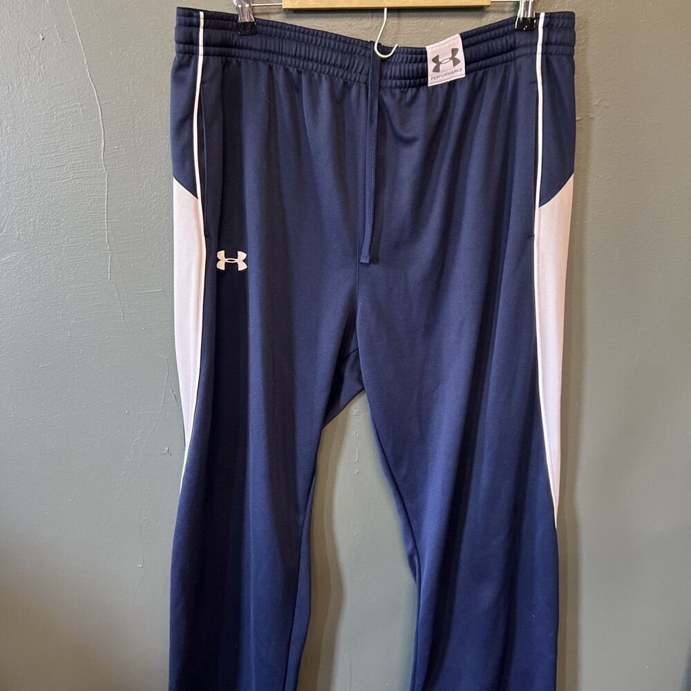 Under Armour Performance Sweatpants Basketball Blue Gray XL Mens
